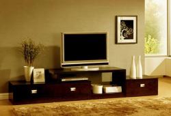 modern design flat tv stand in wood Interior Design Photos