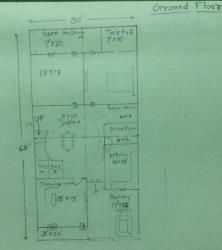 30*65 south facing house plan 20×30 site south