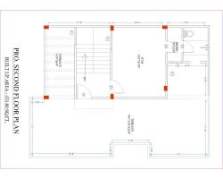 second floor plan Loby containing two fan