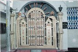 Gate Design Jesus cross symbol in entrance doorr