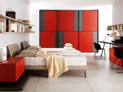 Modern teen bed with stylish Cabinet design Interior Design Photos