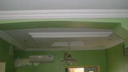 full pop ceiling with split Air conditioner AC on the wall Bulding elevian full