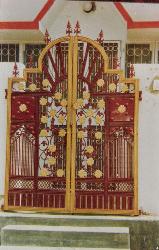 Gate Design Jesus cross symbol in entrance doo