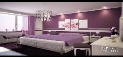 Purple based Bedroom designing and decoration Interior Design Photos