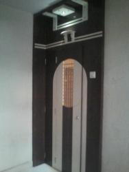 Safty door with roof high laminate cladding Interior Design Photos