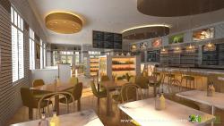 Commercial 3D Interior CGI Restaurant Bar 30x42 commercial