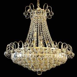 Crystal Chandeliers with golden finish Chandeliers