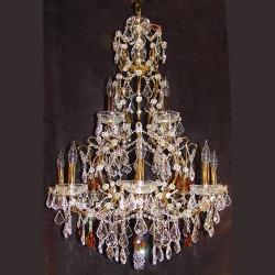 Long Candle Style Crystal Chandeliers Interior Design Photos