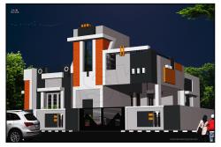 house home -Exterior-front elevation-architeucture design-tieunelveli tamilnadu Interior Design Photos