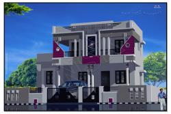 3d elevation-house home -Exterior-front elevation-architeucture design 3d home elevation