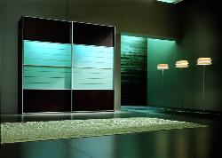 Modern Two tone sliding door wardrobe with great finish Interior Design Photos