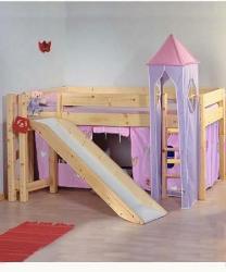 princess bunk bed with slide Sliding cabnets