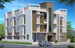Three D Elevation design for multi storey residential complex Triple storey with stilt parking