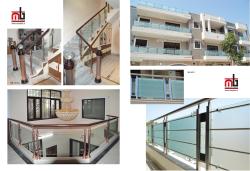RAILING DESIGN IN STAINLESS STEEL WITH GLASS  Interior Design Photos