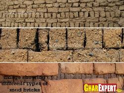 Different types of Mud Bricks Trush type design