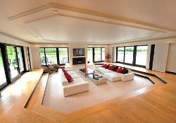 Wooden flooring and modern furniture design Idea for Living room decor Interior Design Photos