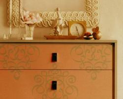 stencil paint design on drawers Interior Design Photos