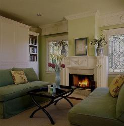 living room with fireplace Interior Design Photos