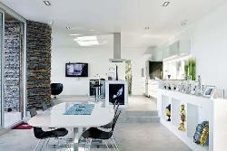3-d Design Of a Living Area In Exotic Green Interior Design Photos