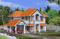 Exterior view of Sloped roof Home Slopes for two wheelers