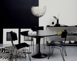 dining furniture in black and white theme Interior Design Photos