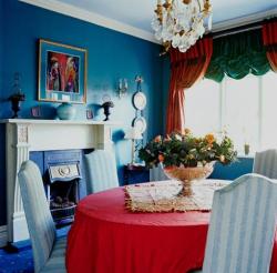 4 seater colorful dining area Interior Design Photos