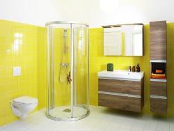 Modern Corner Bath and Bath Fixture design Interior Design Photos