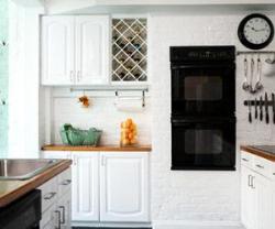 Painted-white brick  Interior Design Photos