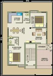 Simplex House Plan 15 x 45 ft house plan