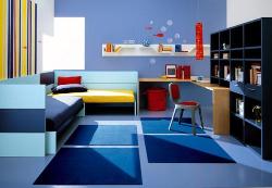 Blue colored kids room furniture make the room complete Interior Design Photos
