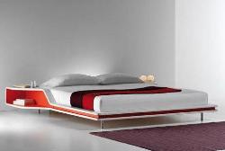  Low height bed with earthen design Interior Design Photos