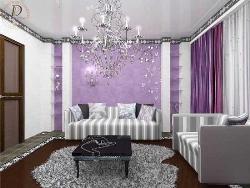 Purple Drawing  Room Design Smallcreeper bush with purple leaves with green outline