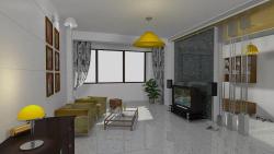 living room modern furniture with floor shining achieved through diamond polish Interior Design Photos
