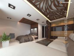 3D MASTER BED ROOM VIEW IN KOTA Interior Design Photos