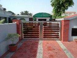 steel wood gate  front gate desion