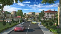 3D Exterior Architectural Rendering Resort Resort cottages