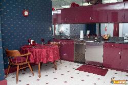 Large Kitchen in Wine theme Interior Design Photos