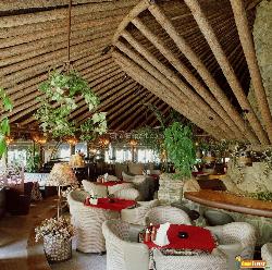 Bamboo Work on the Roof Interior Design Photos