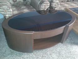 Oval shaped center table finished with polish Interior Design Photos