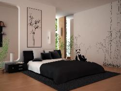 Bedroom design in black theme Interior Design Photos