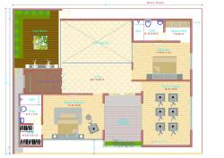 GF & FF House Plan 3037sq ft (Plot Size 2409sqft) 15x50 size