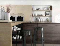 Modern stylish kitchen dark veneer finish Interior Design Photos