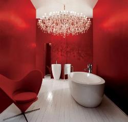 Red Bathroom Interior Design Photos