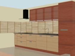 modular kitchen 3D concept with wall highlighter Highlighter sunmica