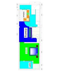 15foot x45 foot a small house plan 12 x 45