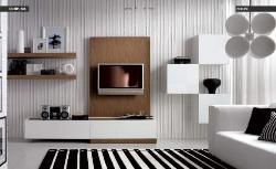black-white-stripped-livingroom-582x357 Interior Design Photos