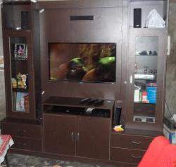 LED TV with home theater cabinet  Interior Design Photos