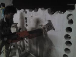 concrete wall cutting work using diamond saw core cutting machine Maruti cut