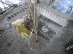concrete roof slab cutting by core cutting machine and lifting by chain block-9841125344 52 34
