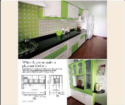 innovative green kitchen Interior Design Photos